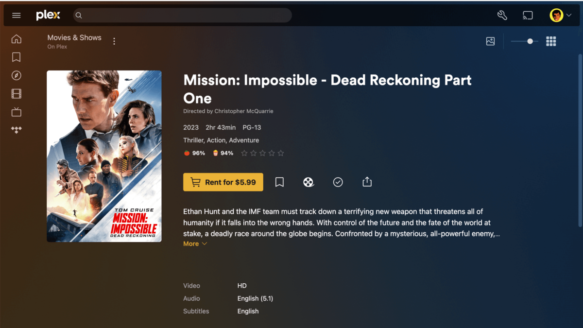 Plex يقتحم مجال تأجير الأفلام