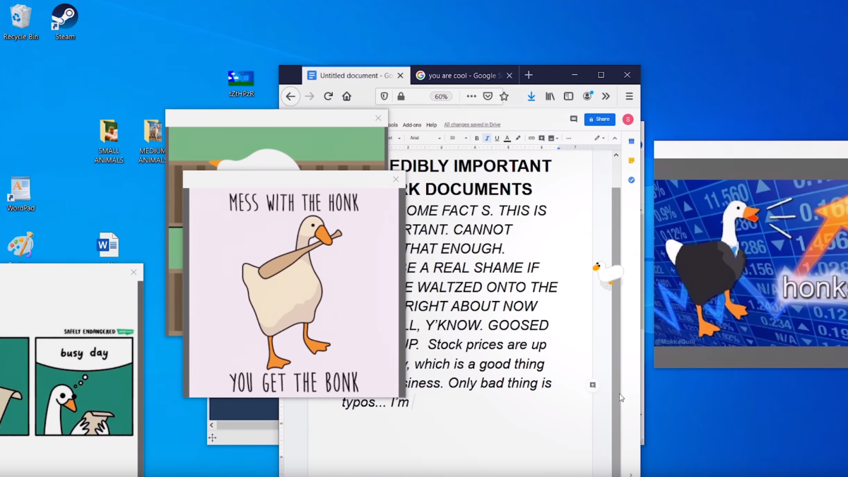 قم بتثبيت “Desktop Goose” للحصول على الفوضى الرهيبة مع جهاز الكمبيوتر الخاص بك أو جهاز Mac [Updated]