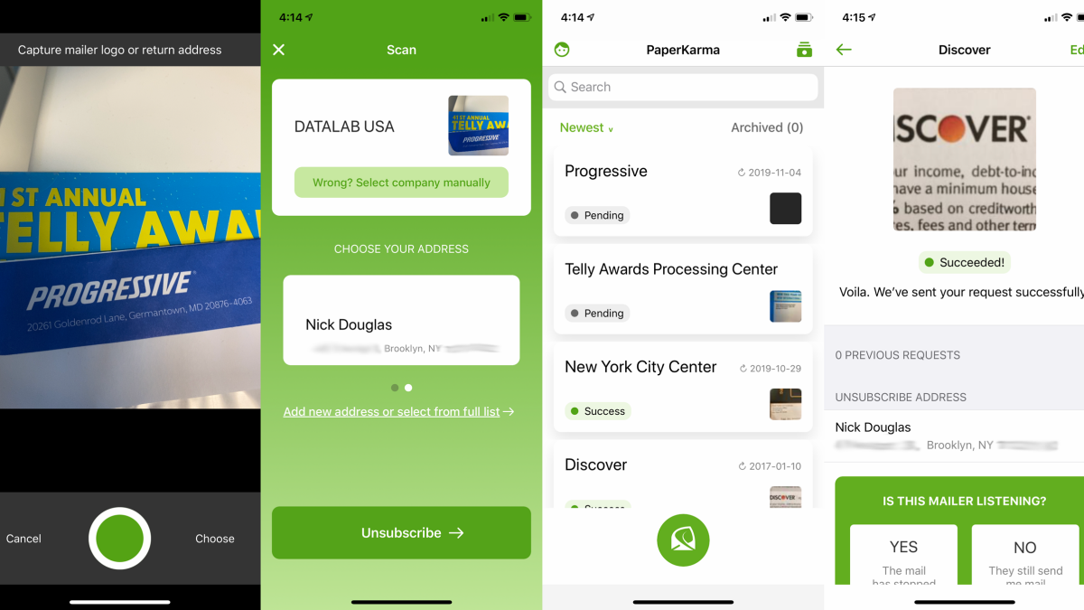 يقوم PaperKarma بإيقاف البريد غير الهام من خلال التقاط صورة