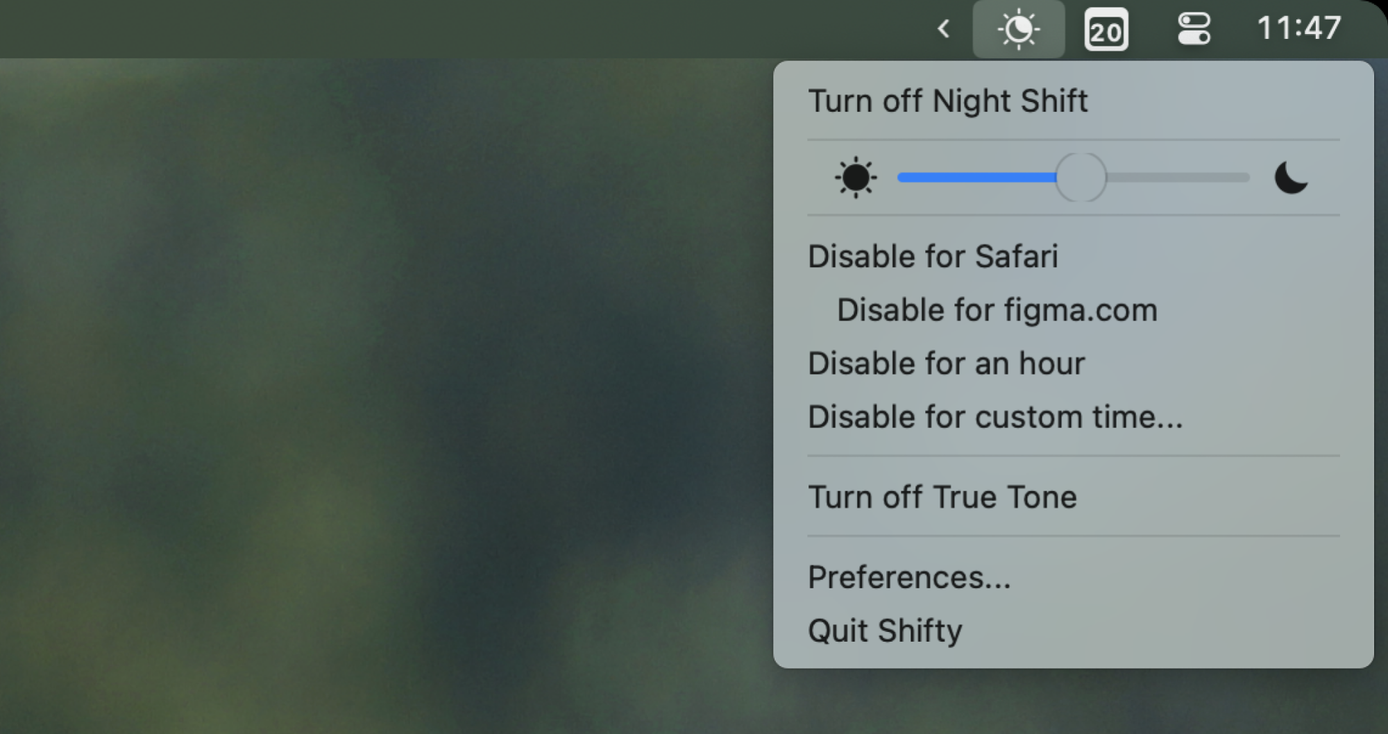 استخدم “Shifty” للتحكم في Night Shift في MacOS