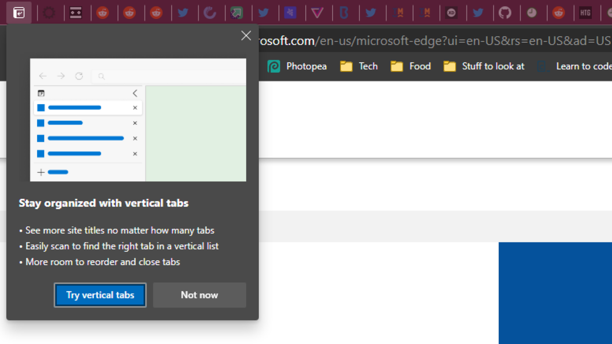كيفية جعل علامات التبويب العمودية أفضل في Edge Chromium
