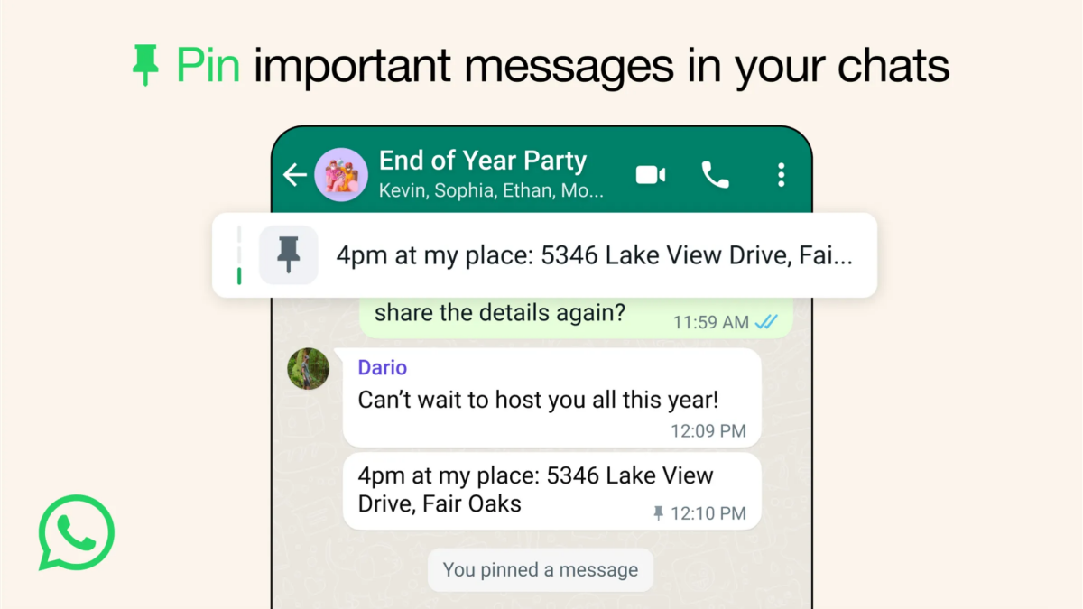يمكنك الآن تثبيت ما يصل إلى ثلاث رسائل في محادثات WhatsApp يمكنك الآن تثبيت ما يصل إلى ثلاث رسائل في محادثات WhatsApp