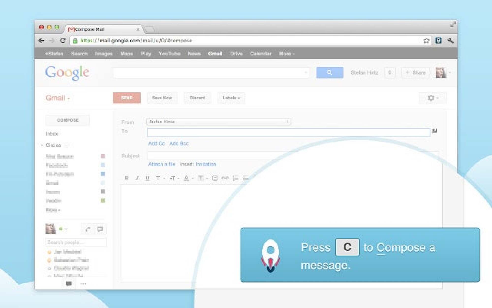 احصل على مساعدة في تذكر اختصارات Gmail باستخدام KeyRocket