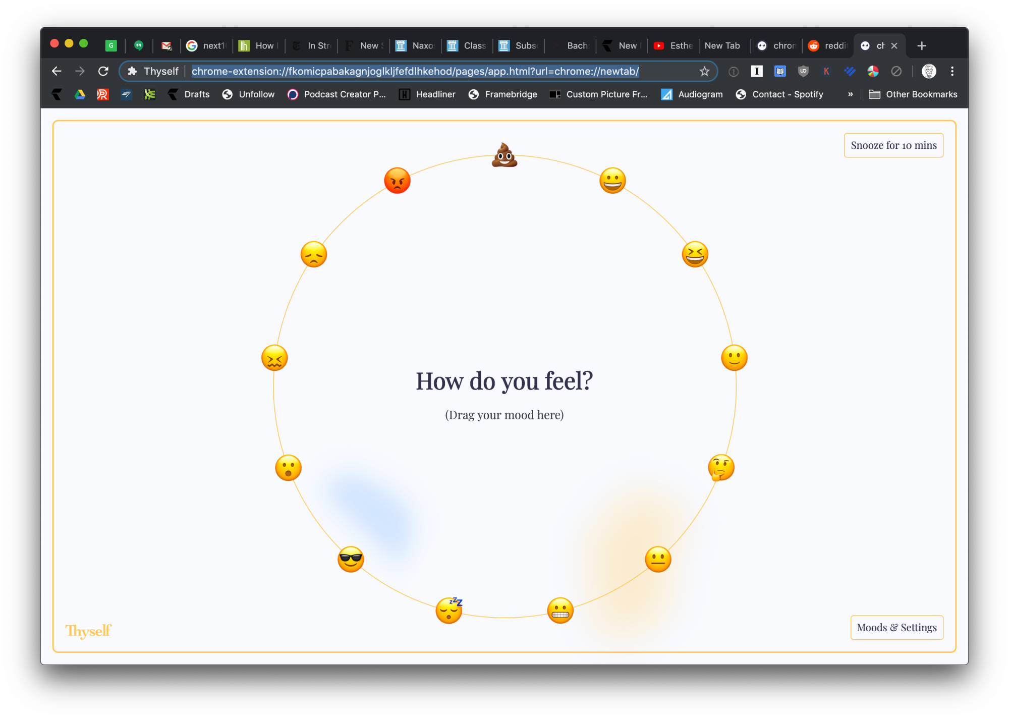 استخدم الرموز التعبيرية لتتبع حالتك المزاجية باستخدام ملحق Chrome “نفسك”.