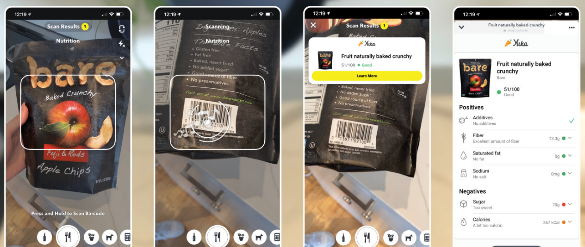 كيفية مسح الباركود باستخدام Snapchat للحصول على معلومات النبيذ والتغذية