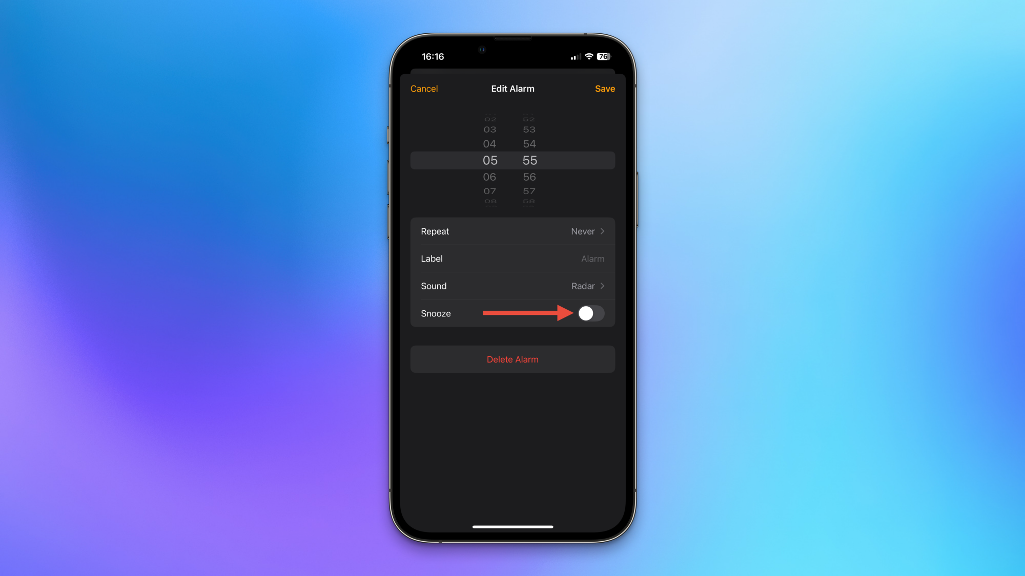 لا يحتاج المنبه الخاص بجهاز iPhone الخاص بك إلى زر الغفوة