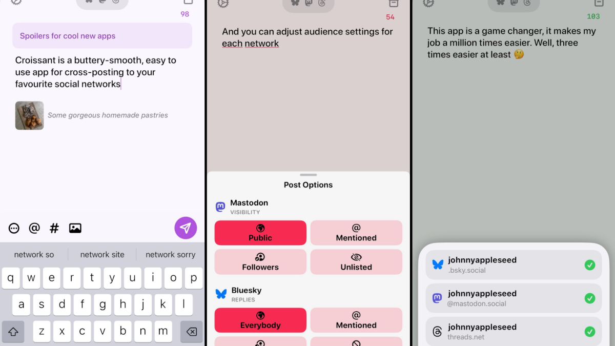 يقوم تطبيق iPhone هذا بالنشر إلى Mastodon وThreads وBluesky في وقت واحد