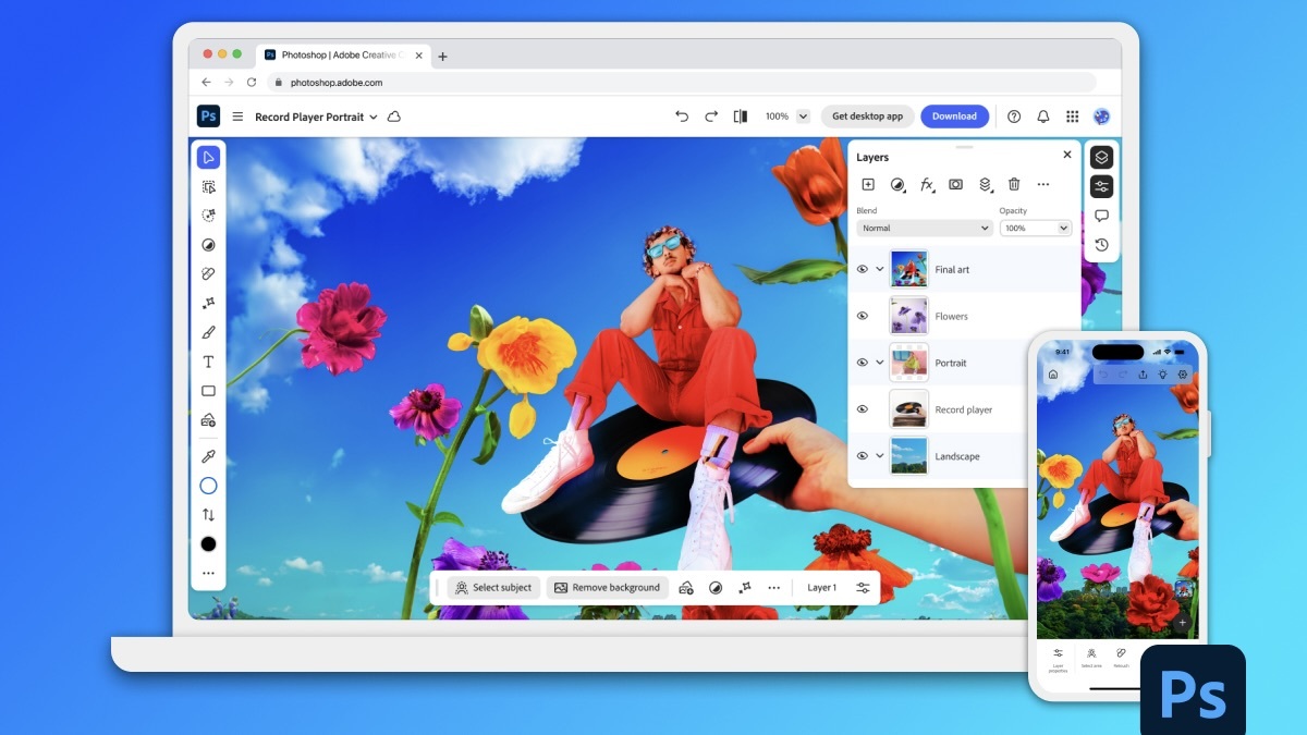 Photoshop متوفر رسميًا على iPhone