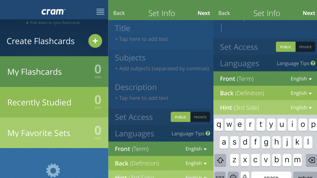 Cram هو خيار جيد لتطبيق بطاقات وميض بدون فطائر